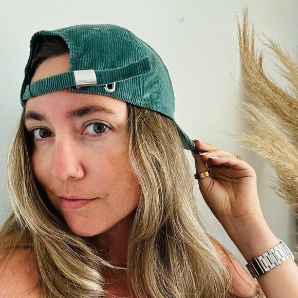 NEW LULULEMON Turqouise Green Blue Cord Corduroy Adjustable Dad Hat Baseball Cap main image 11